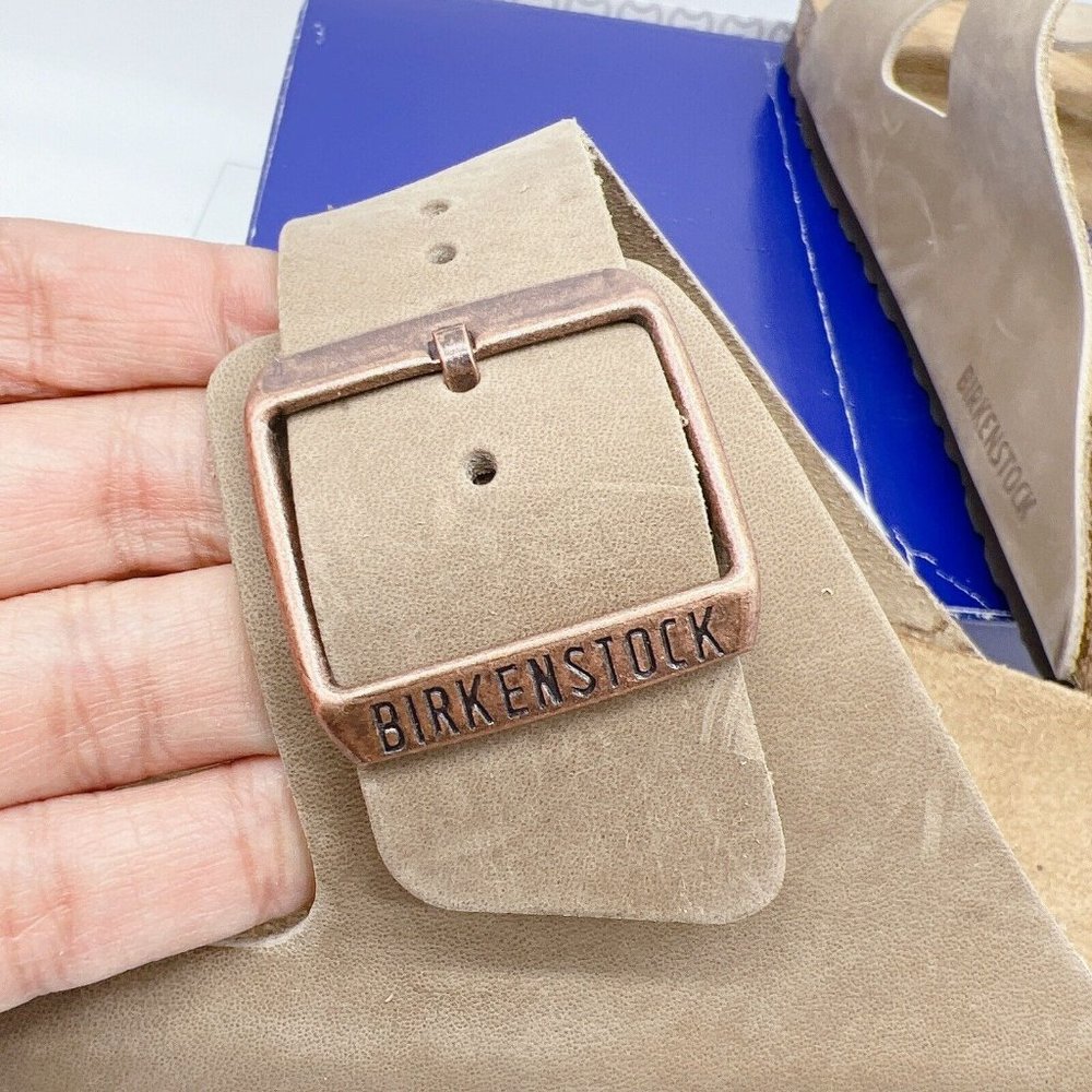 Birkenstock Soft Footbed Arizona Sandal Tabacco Leather EU 42 Mens US 9- 9.5 R - Picture 5 of 12